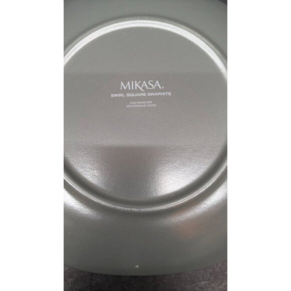 Mikasa Swirl Square Graphite Gray Salad Plate 8 3/4" Modern Design - Picture 7 of 8